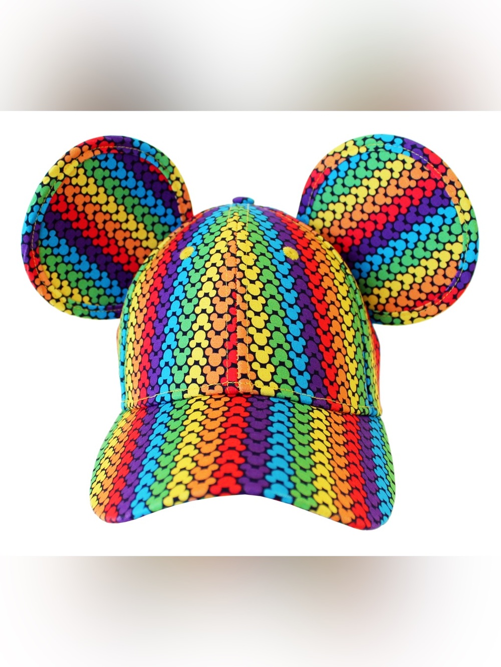 Cakeworthy Rainbow Disney Pride Mickey Mouse Ears Baseball Cap Sun Dad Hat New